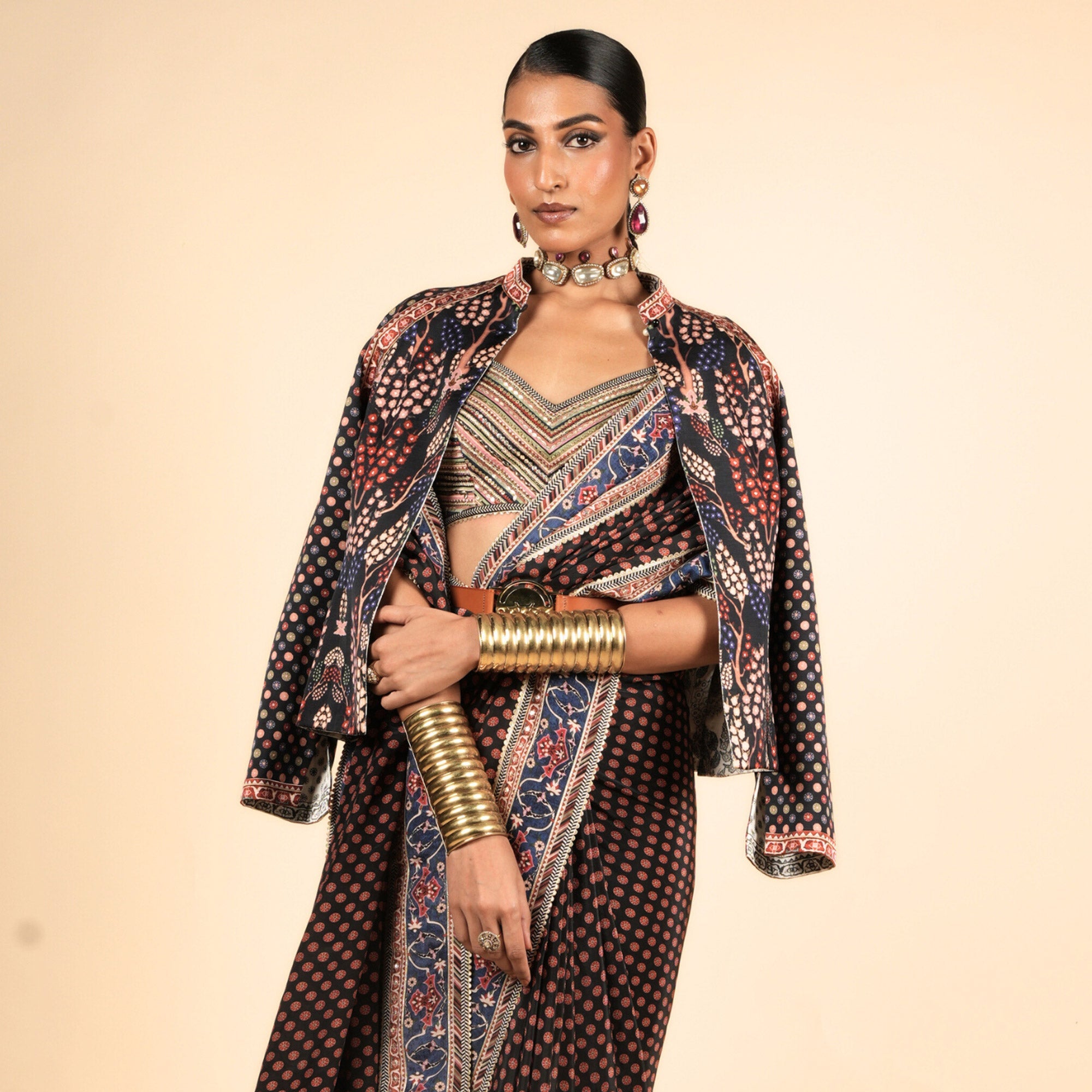 Black - Ivory Reversible IKA Jacket | PANJ