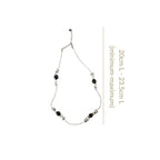 Black Pearls Beaded Silver Necklace