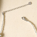 Black Pearls Beaded Silver Necklace