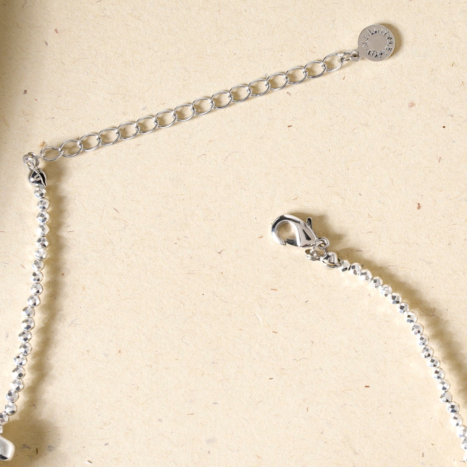 Black Pearls Beaded Silver Necklace