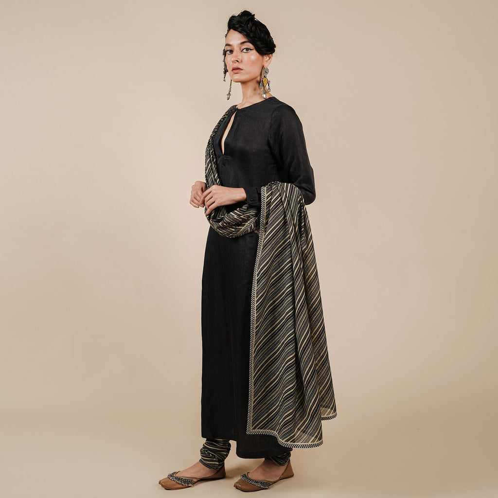 Black Striped Stole | CHAR