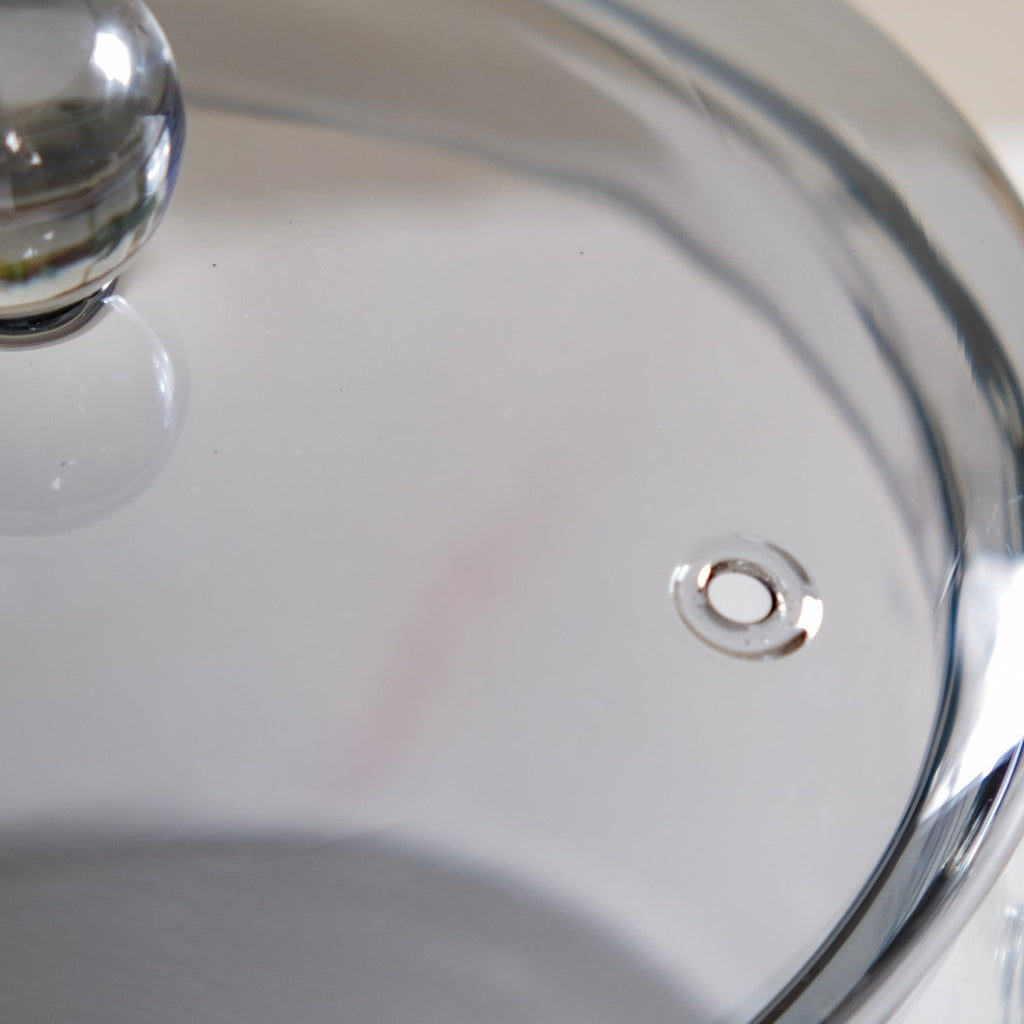 Grey Borosilicate Glass Cooking Pot With Reflective Lid 2L