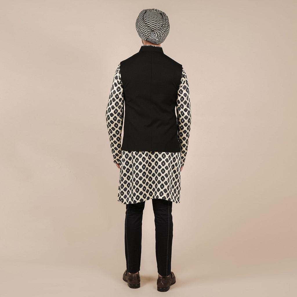 Black Trousers with Ombre Piping | CHAR