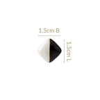 Black And White Square Studs