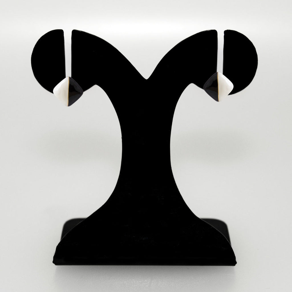 Black And White Square Studs