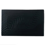 Black Serving Plate Texture Large