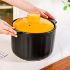 Ceramic Braising Cookpot With Orange Dome Lid 5500ml