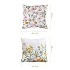 Blooming Embroidery Cotton Cushion Cover Set Of 2 40x40cm