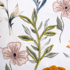 Blooming Embroidery Cotton Cushion Cover Set Of 2 40x40cm