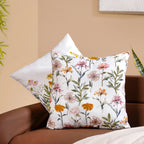 Blooming Embroidery Cotton Cushion Cover Set Of 2 40x40cm