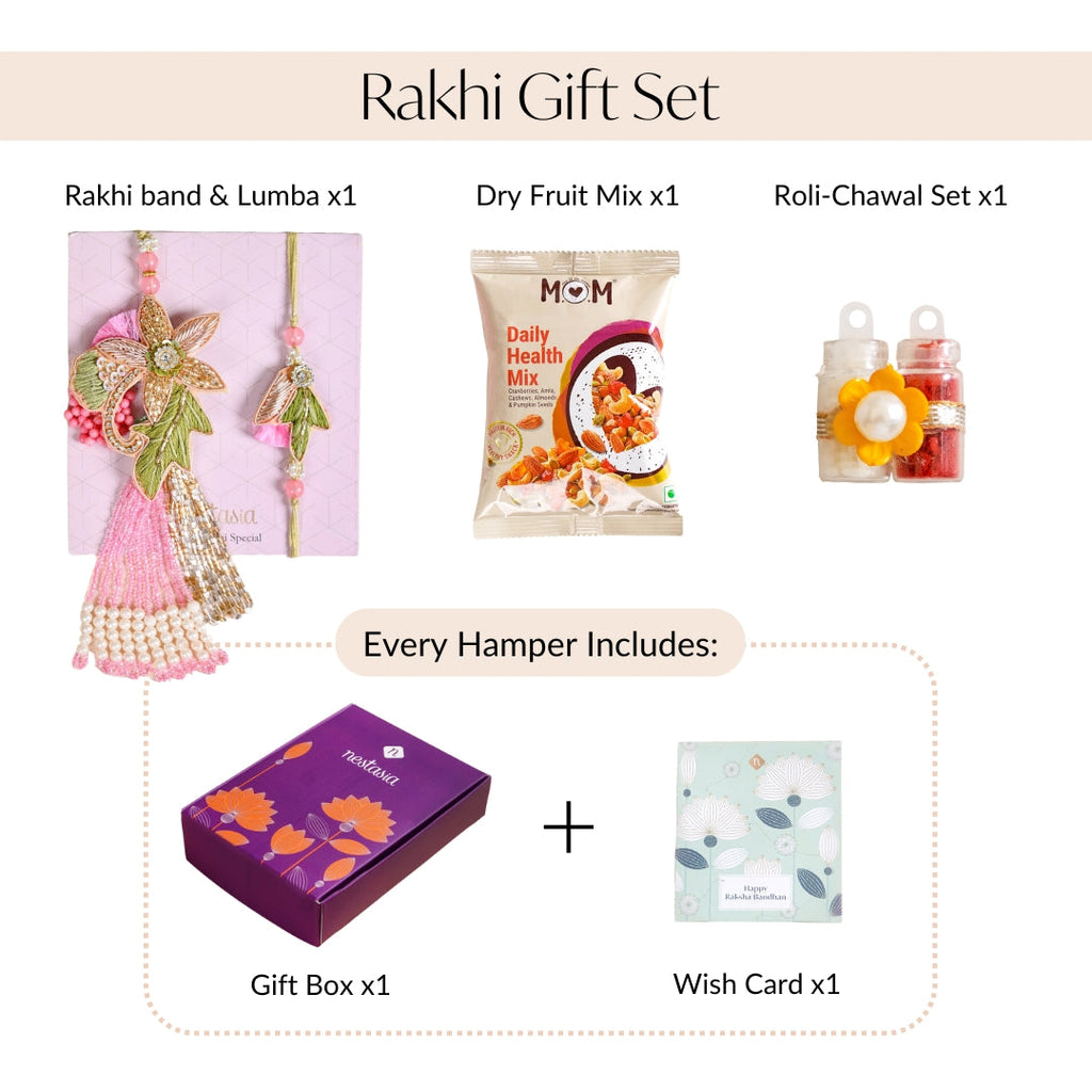 Blossom Bond Rakhi Lumba Gift Set