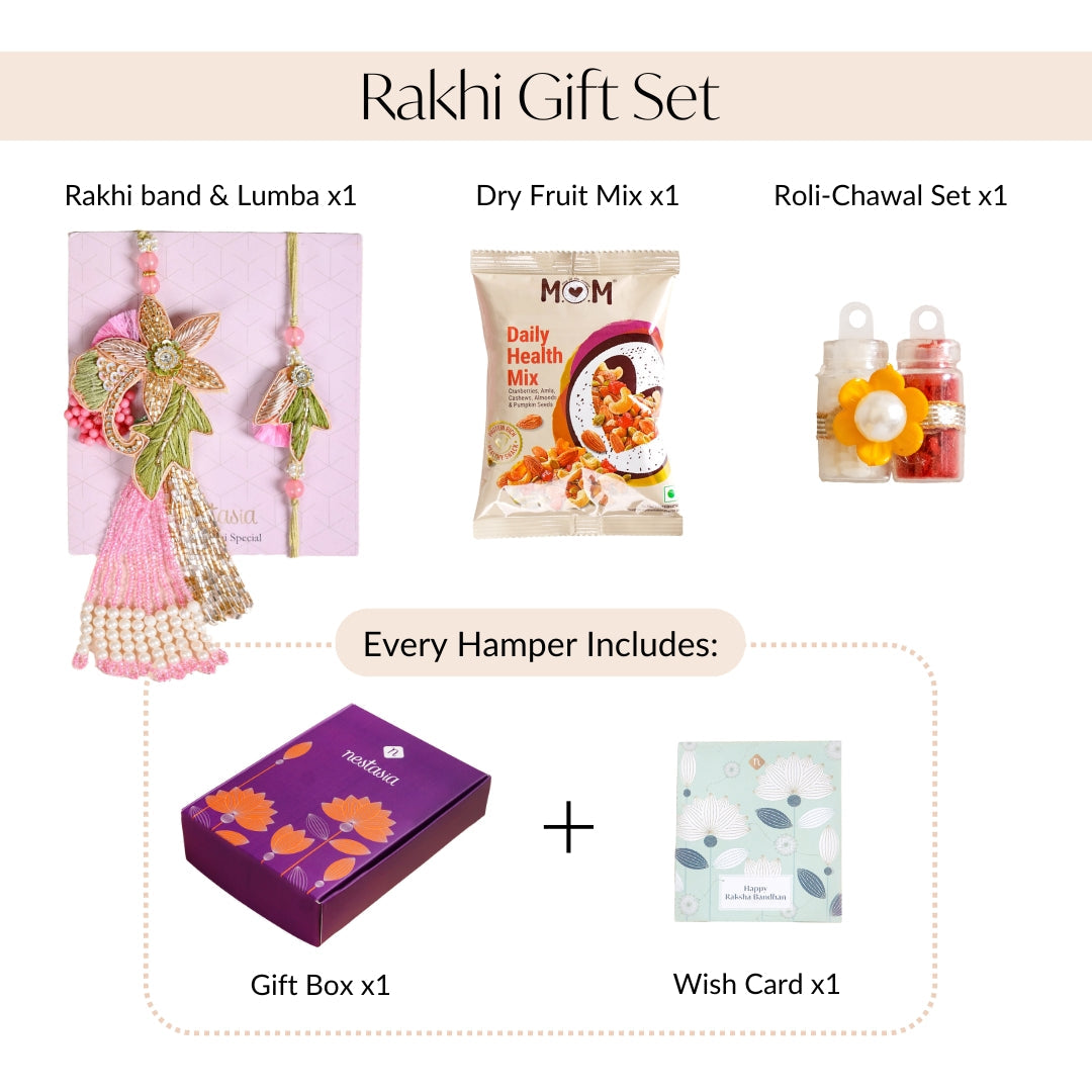 Blossom Bond Rakhi Lumba Gift Set
