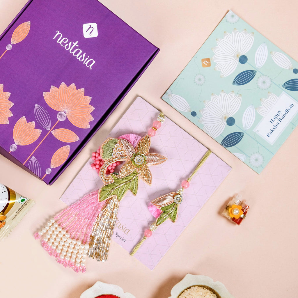 Blossom Bond Rakhi Lumba Gift Set