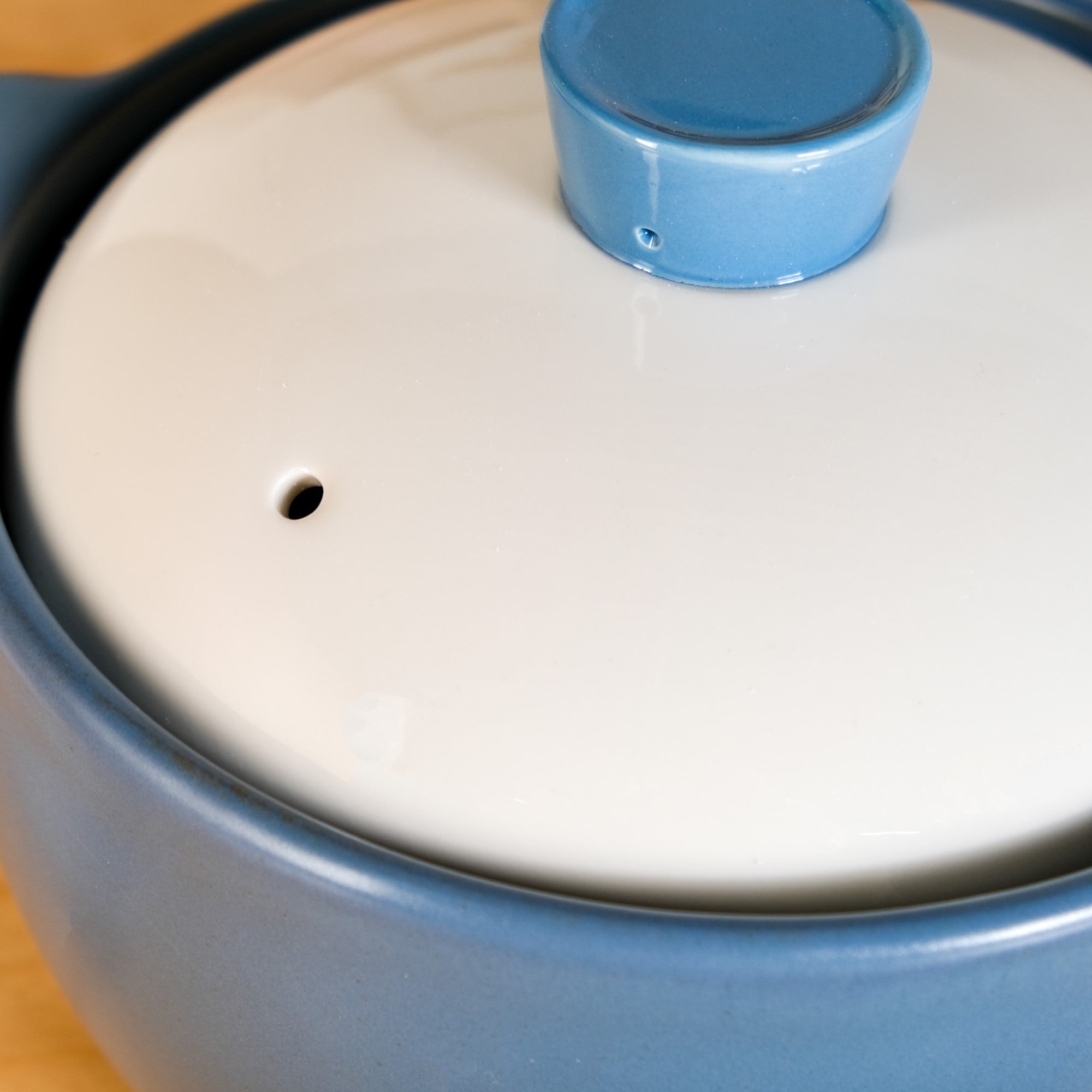 KindlePot Stovetop Ceramic Cookware Blue White 2300ml