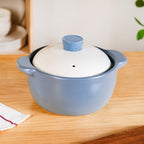 KindlePot Stovetop Ceramic Cookware Blue White 2300ml