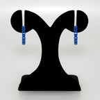 Blue Chain Link Design Hoops