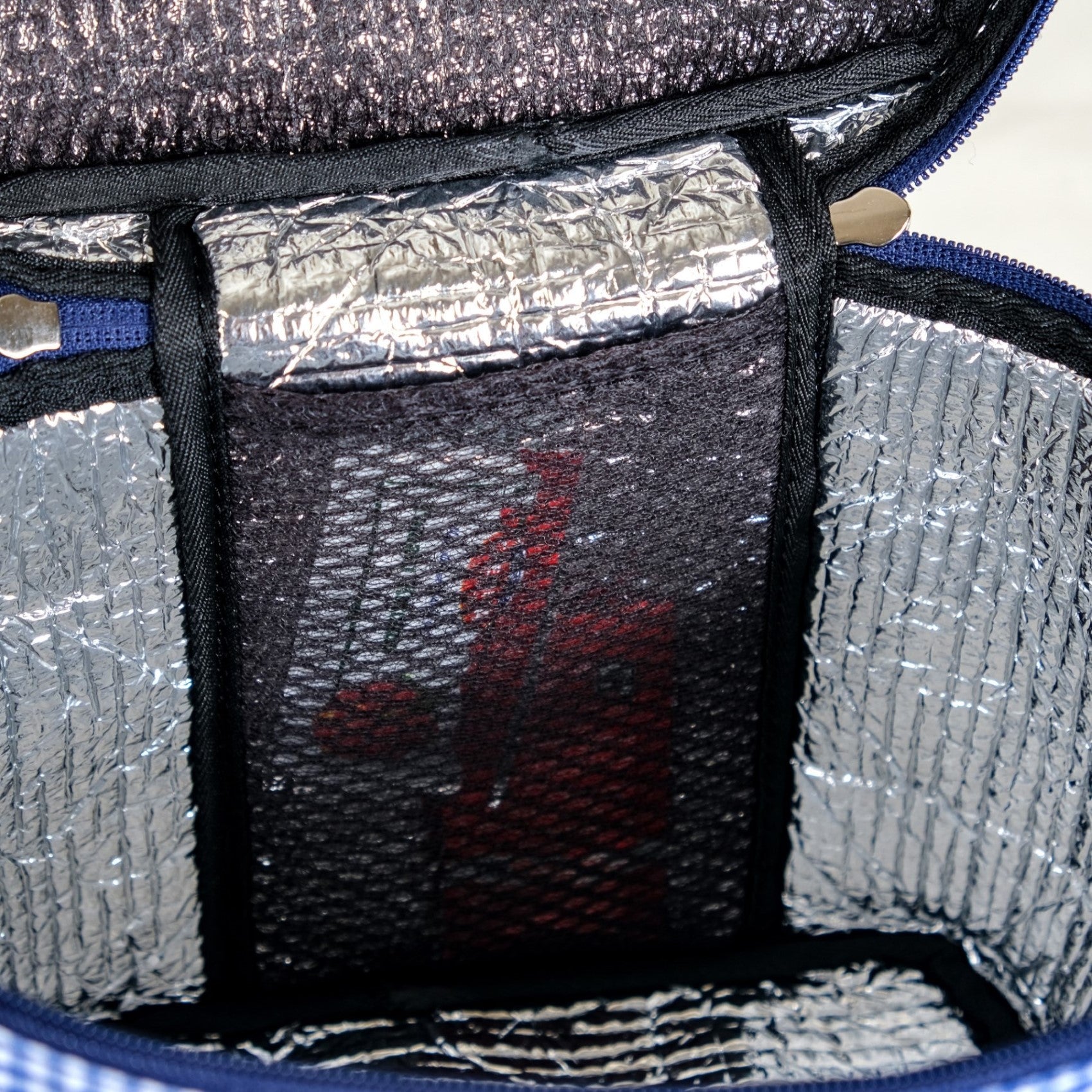 Blue Gingham Insulated Lunch Bag