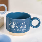 Morning Motivation Stackable Cup Set Of 4 Blue 215ml