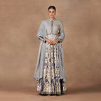 Blue - Ivory Anarkali Set | MURAQQA