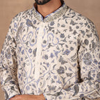 Blue - Ivory Kurta Set | MURAQQA
