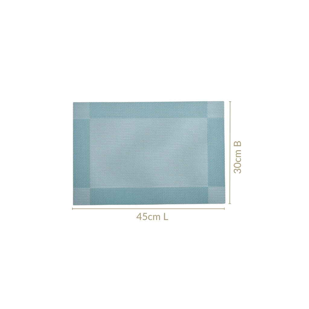 Blue Reversible Dining Table Mats Set Of 6