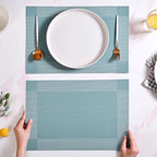 Blue Reversible Dining Table Mats Set Of 6