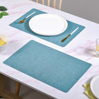 Rectangle Blue Dinner Table Mat Set Of 6