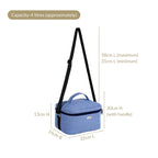 Blue Checkered Insulated Lunch Bag