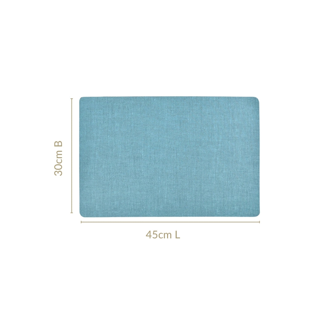 Rectangle Blue Dinner Table Mat Set Of 6