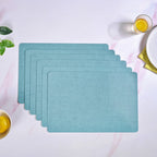 Rectangle Blue Dinner Table Mat Set Of 6