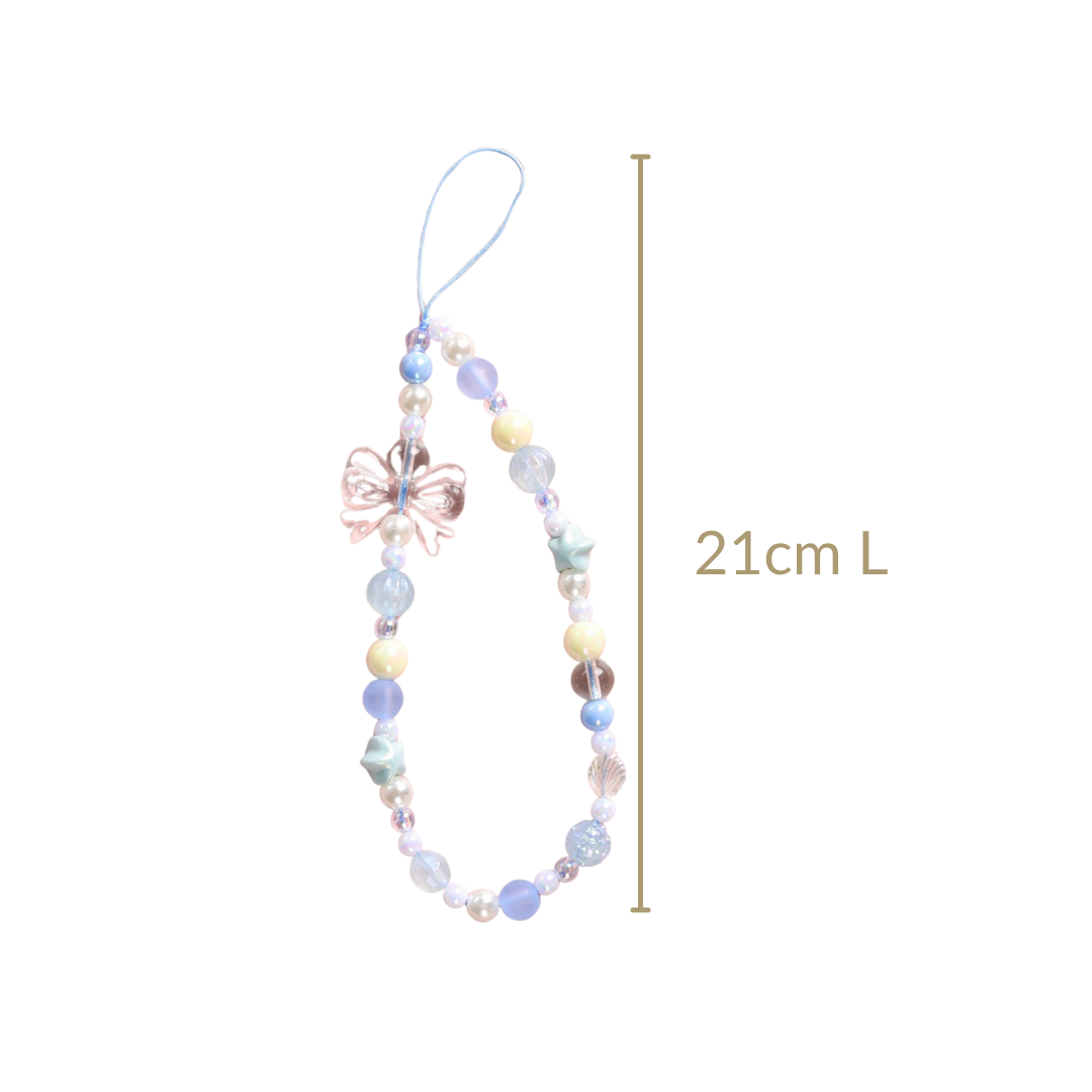 Blue Sea Waves Trendy Phone Lanyard