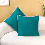 Bluebell Blush Cushion Covers With Looped Edging Set Of 2