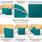 Bluebell Blush Cushion Covers With Looped Edging Set Of 2