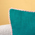 Bluebell Blush Cushion Covers With Looped Edging Set Of 2