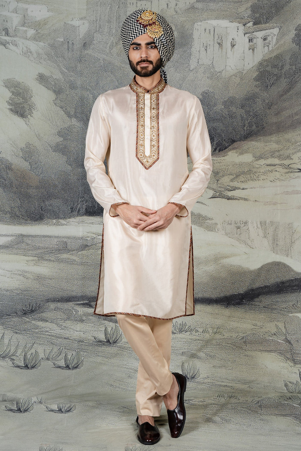 Blush Ivory Kurta Set | BARODA
