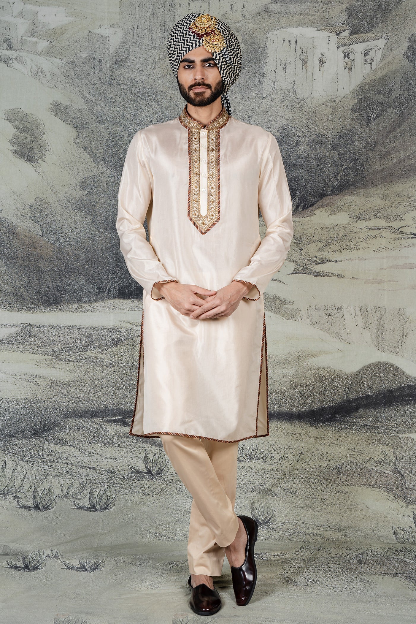 Blush Ivory Kurta Set | BARODA