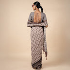 Blush Nugrey Printed Saree Set | PANJ