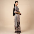 Blush Nugrey Printed Saree Set | PANJ