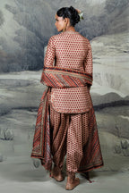 Blush Pink - Red Tunic Set | BARODA