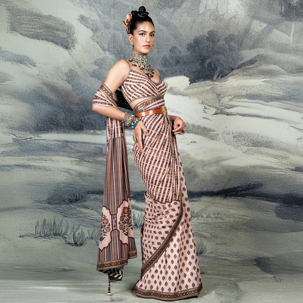 Blush Pink Saree Set | CHAR