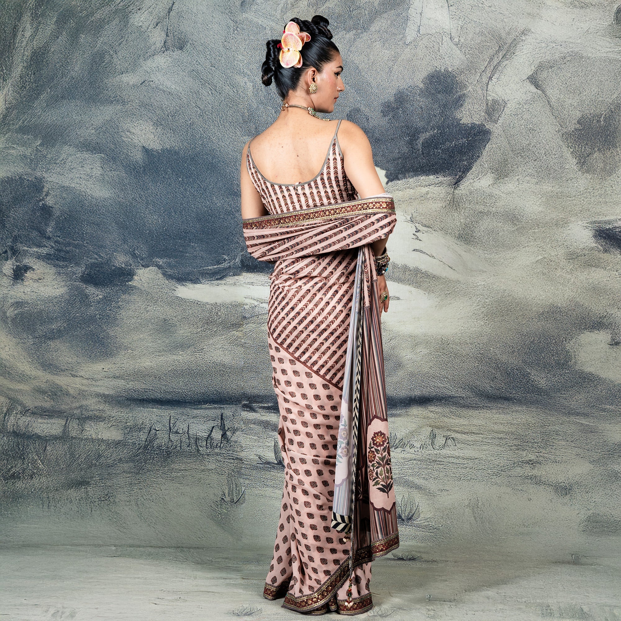 Blush Pink Saree Set | CHAR