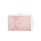 Blush Pink Anti Slip Tufted Cotton Floor Mat 82x52cm
