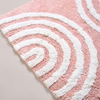 Blush Pink Anti Slip Tufted Cotton Floor Mat 82x52cm