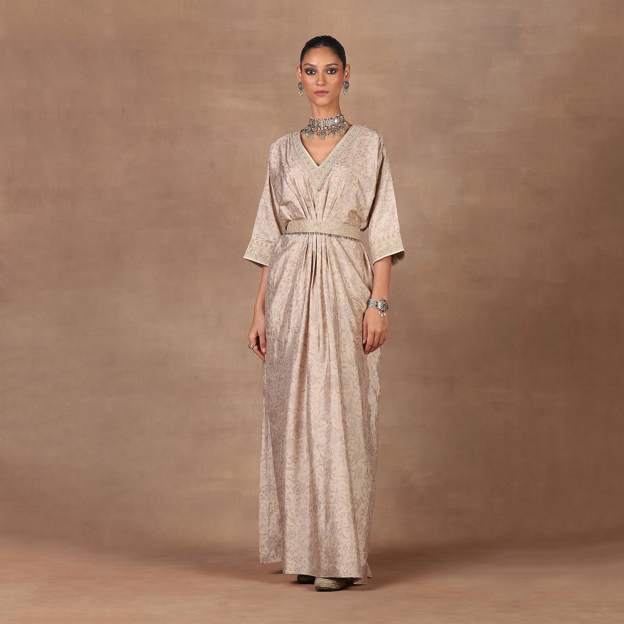Blush Ivory Kaftan Set | MURAQQA