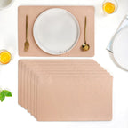 Blush Peach Embossed Table Mat Set Of 6