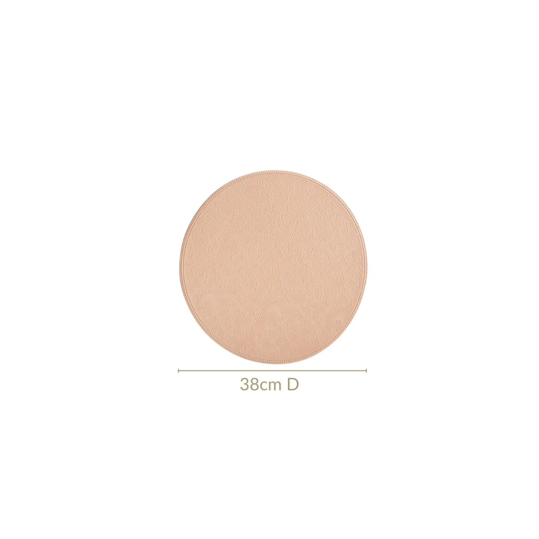 Blush Peach Round Table Mat Set Of 6
