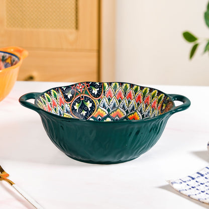 Mandala Melange Serving Bowl Green 1500ml