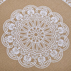 Boho White Mandala Table Mat Set Of 6