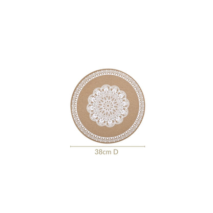 Boho White Mandala Table Mat Set Of 6
