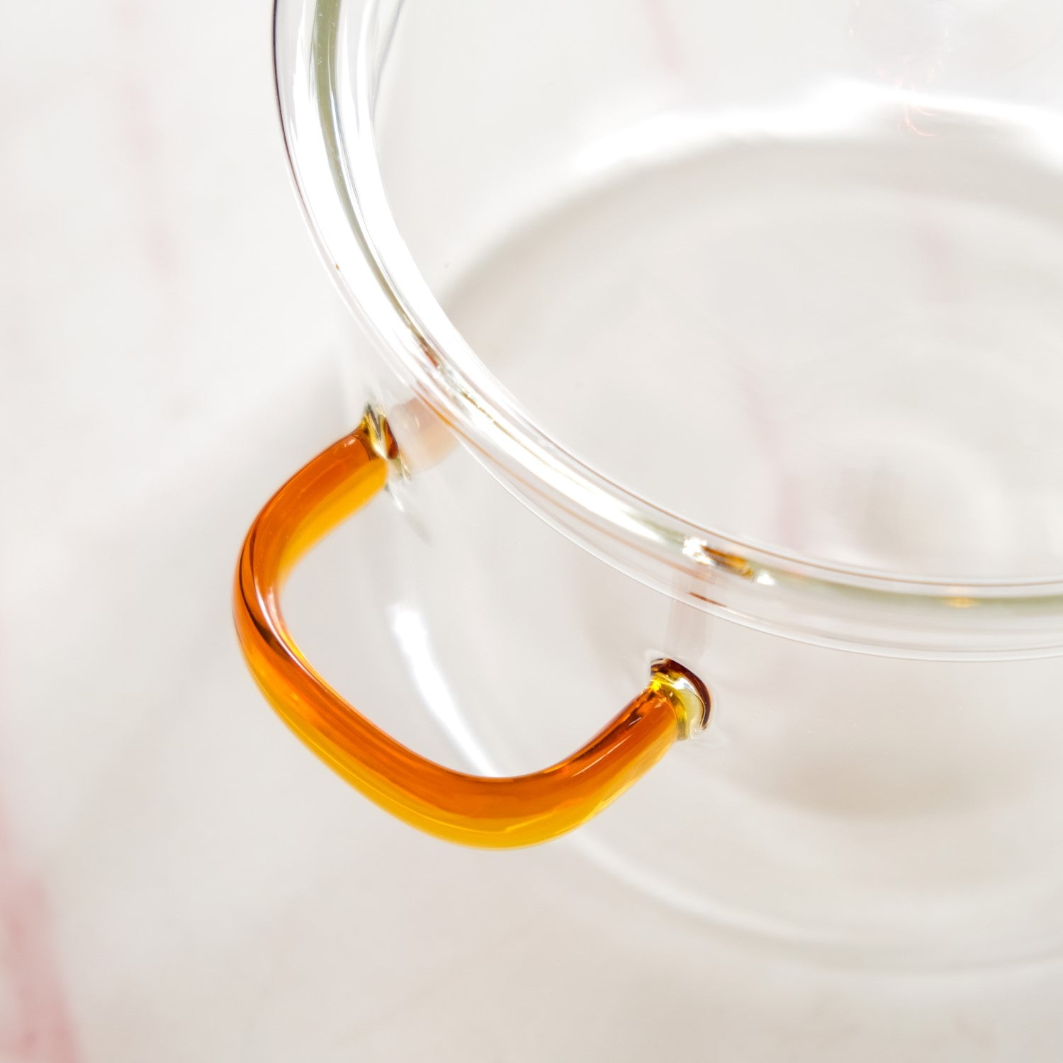 Borosilicate Cooking Pot With Amber Handles 1600ml